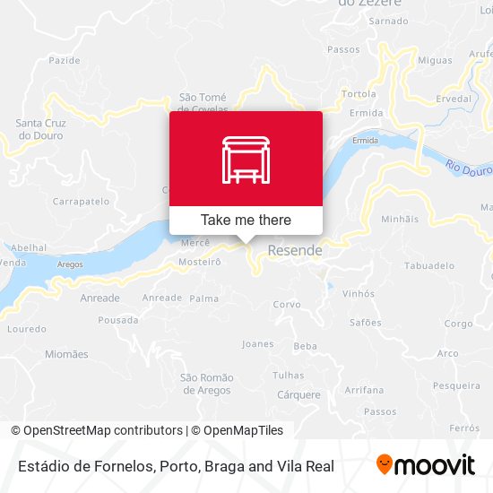 Estádio de Fornelos mapa