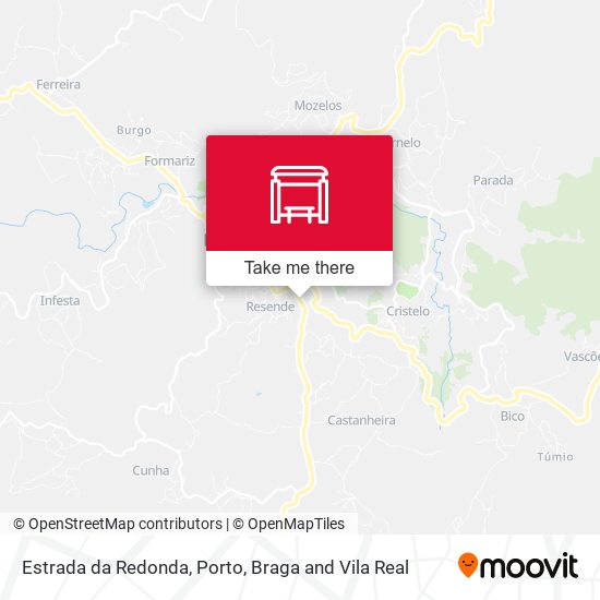 Estrada da Redonda mapa
