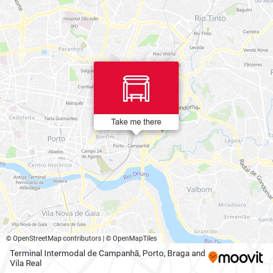 Terminal Intermodal de Campanhã map