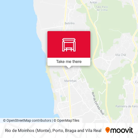 Rio de Moinhos (Monte) map