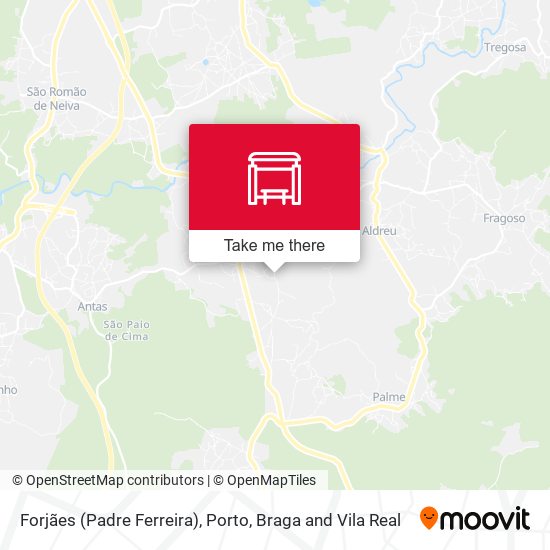 Forjães (Padre Ferreira) map