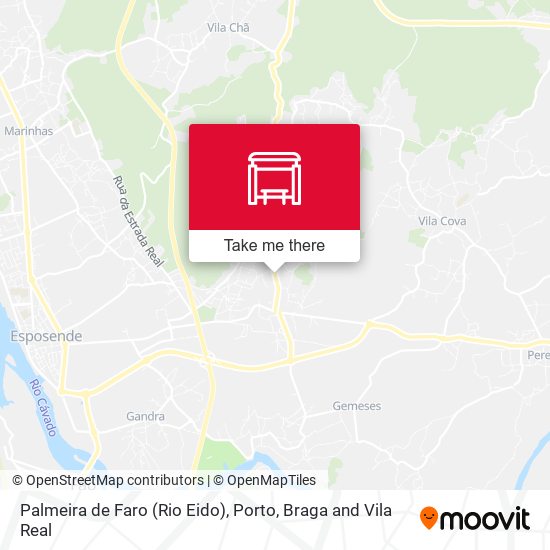 Palmeira de Faro (Rio Eido) mapa