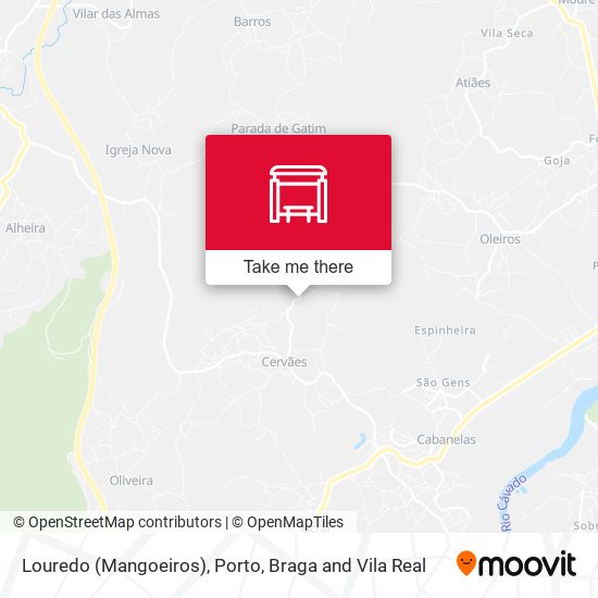 Louredo (Mangoeiros) mapa