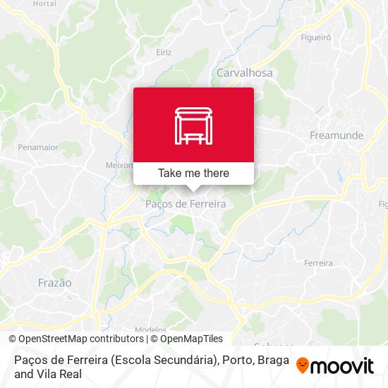 Paços de Ferreira (Escola Secundária) mapa