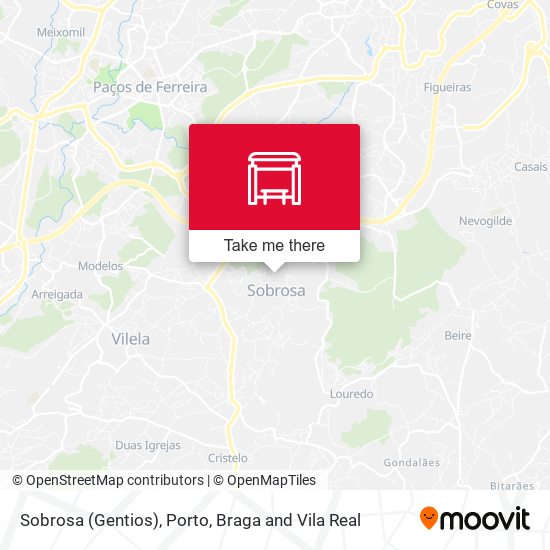 Sobrosa (Gentios) mapa