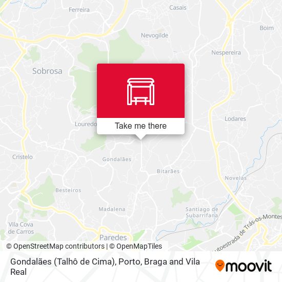 Gondalães (Talhô de Cima) map