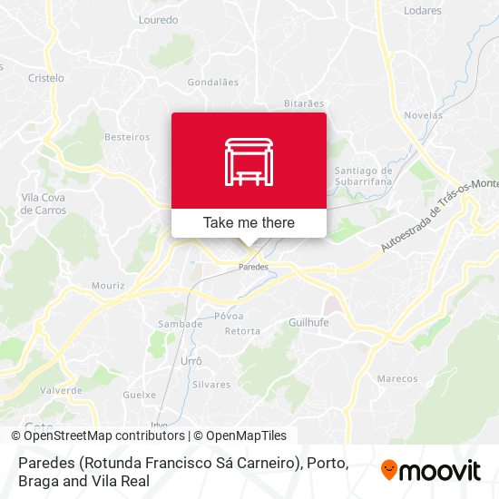 Paredes (Rotunda Francisco Sá Carneiro) mapa
