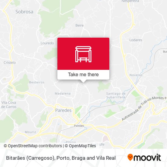 Bitarães (Carregoso) mapa