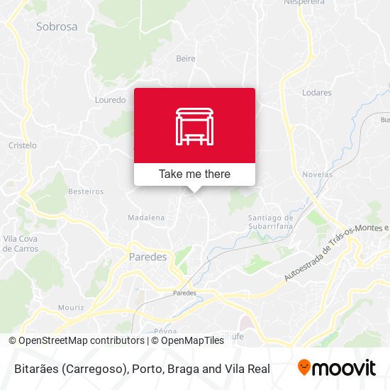 Bitarães (Carregoso) mapa