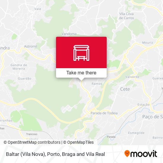 Baltar (Vila Nova) mapa