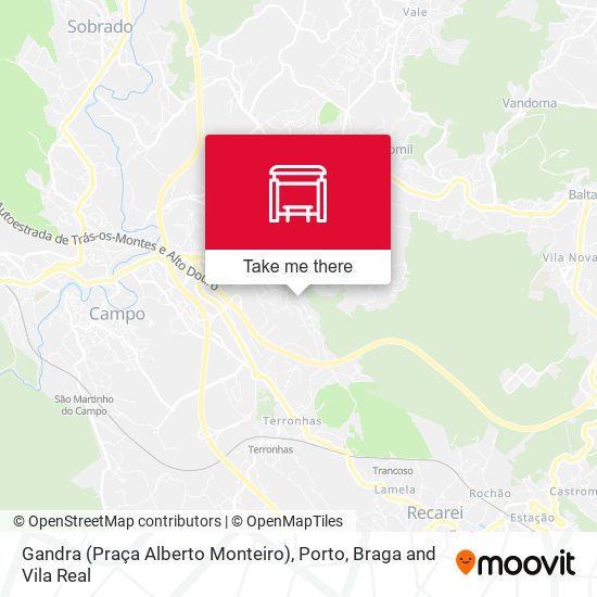 Gandra (Praça Alberto Monteiro) mapa