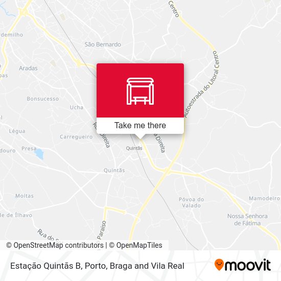 Estação Quintãs B mapa