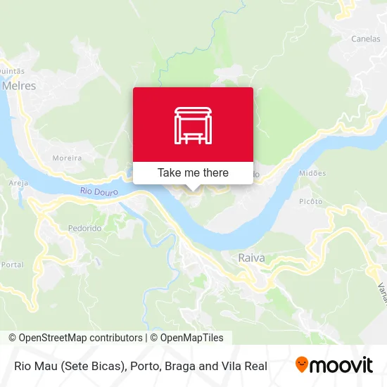 Rio Mau (Sete Bicas) map