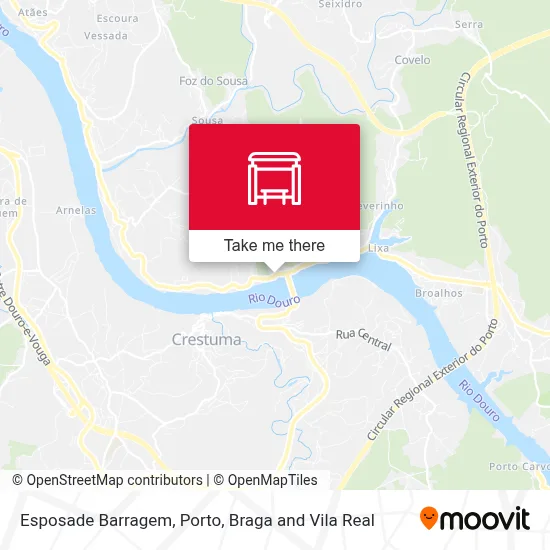 Esposade Barragem map