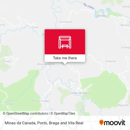 Minas da Cavada map