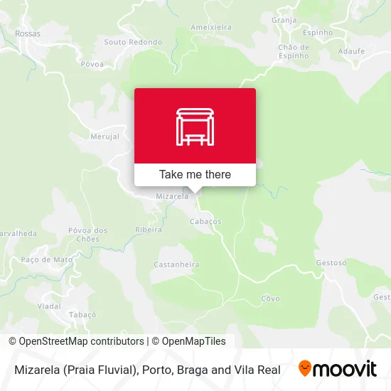 Mizarela (Praia Fluvial) map