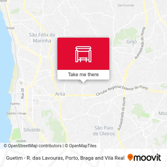Guetim - R. das Lavouras map