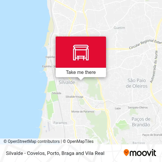 Silvalde  - Covelos map