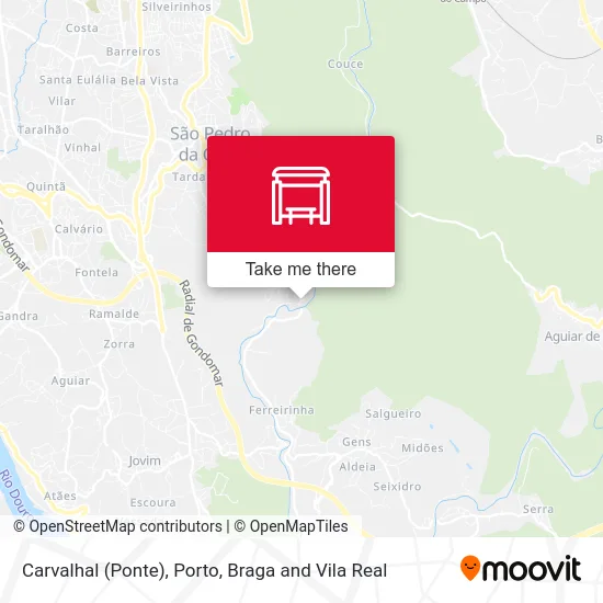Carvalhal (Ponte) map