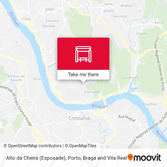 Alto da Cheira (Esposade) map