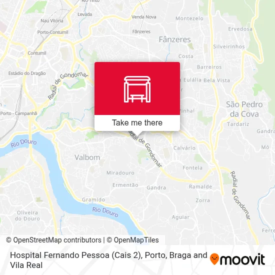 Hospital Fernando Pessoa (Cais 2) map