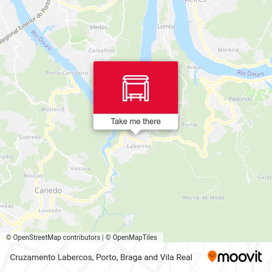 Cruzamento Labercos map