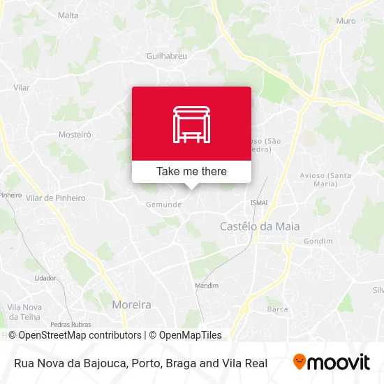 Rua Nova da Bajouca mapa