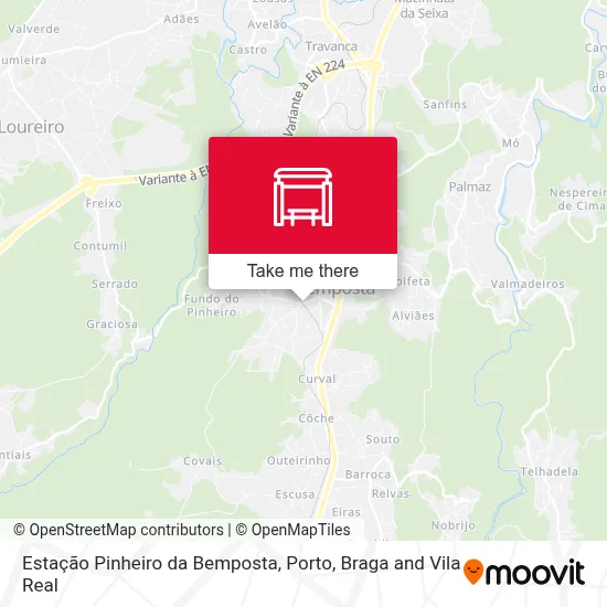 Estação Pinheiro da Bemposta map