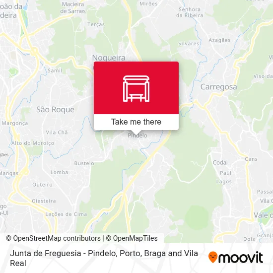 Junta de Freguesia - Pindelo map