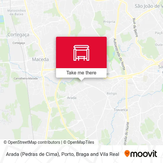 Arada (Pedras de Cima) map