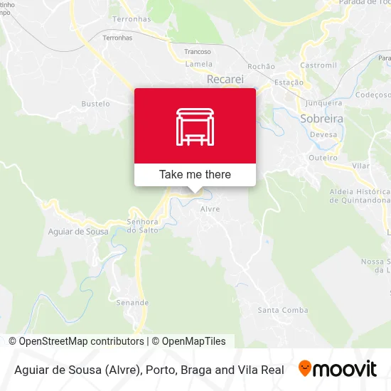 Aguiar de Sousa (Alvre) map