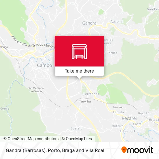 Gandra (Barrosas) map