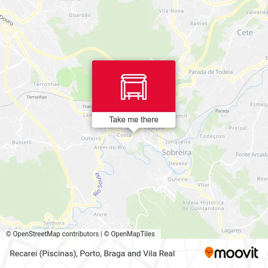 Recarei (Piscinas) map