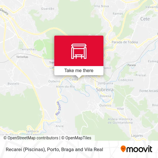 Recarei (Piscinas) map