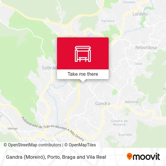 Gandra (Moreiró) map