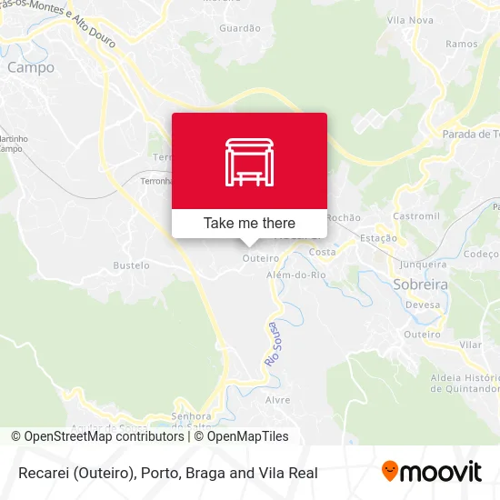 Recarei (Outeiro) map