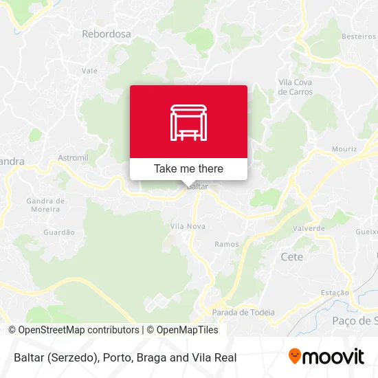 Baltar (Serzedo) map