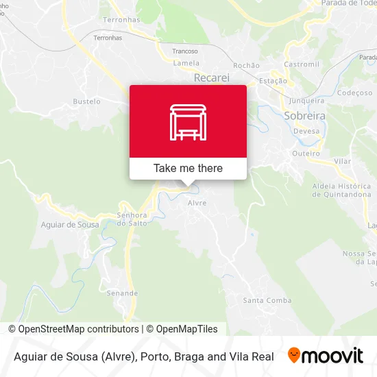 Aguiar de Sousa (Alvre) map
