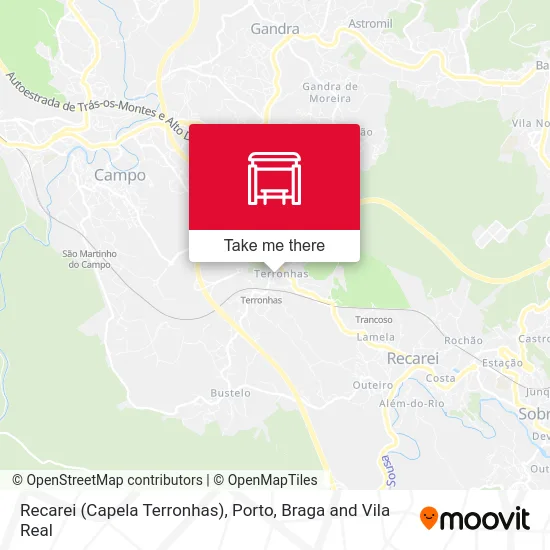 Recarei (Capela Terronhas) map