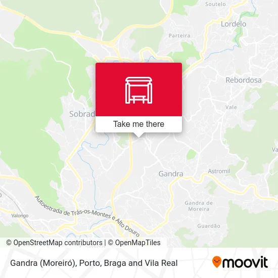 Gandra (Moreiró) map
