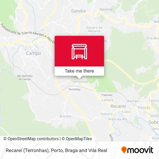 Recarei (Terronhas) map