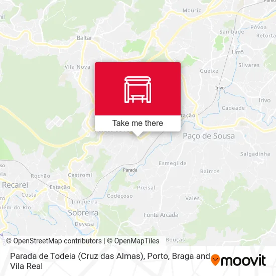 Parada de Todeia (Cruz das Almas) map