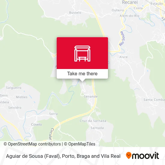 Aguiar de Sousa (Faval) map