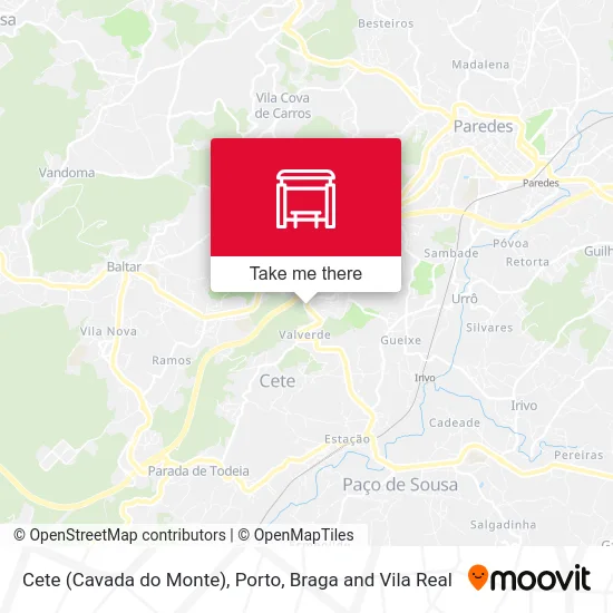 Cete (Cavada do Monte) map