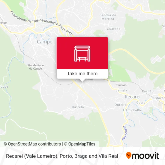 Recarei (Vale Lameiro) map