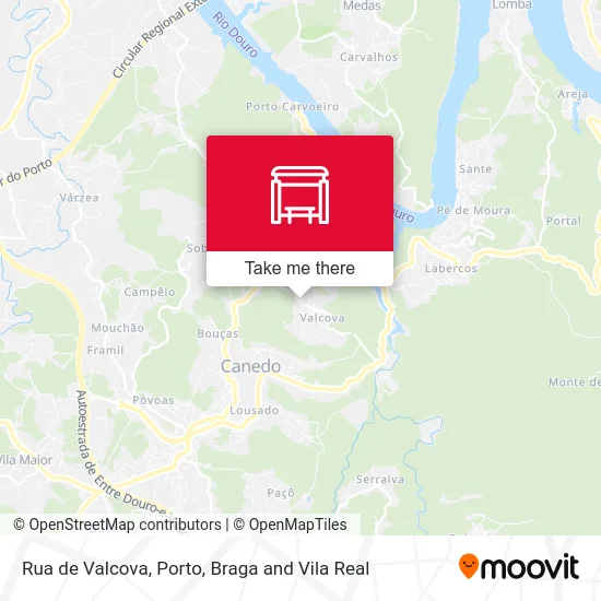 Rua de Valcova mapa