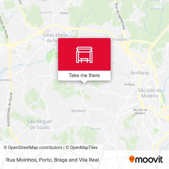 Rua Moinhos mapa