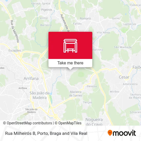 Rua Milheirós B map