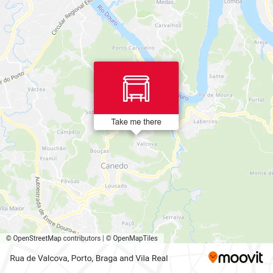 Rua de Valcova mapa