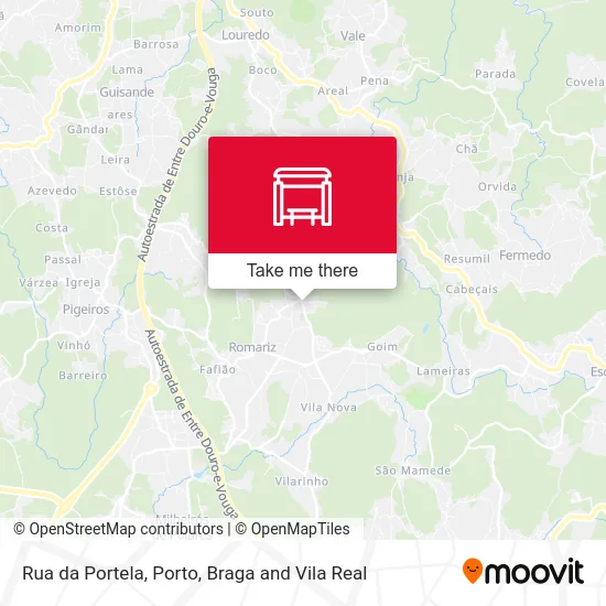 Rua da Portela mapa